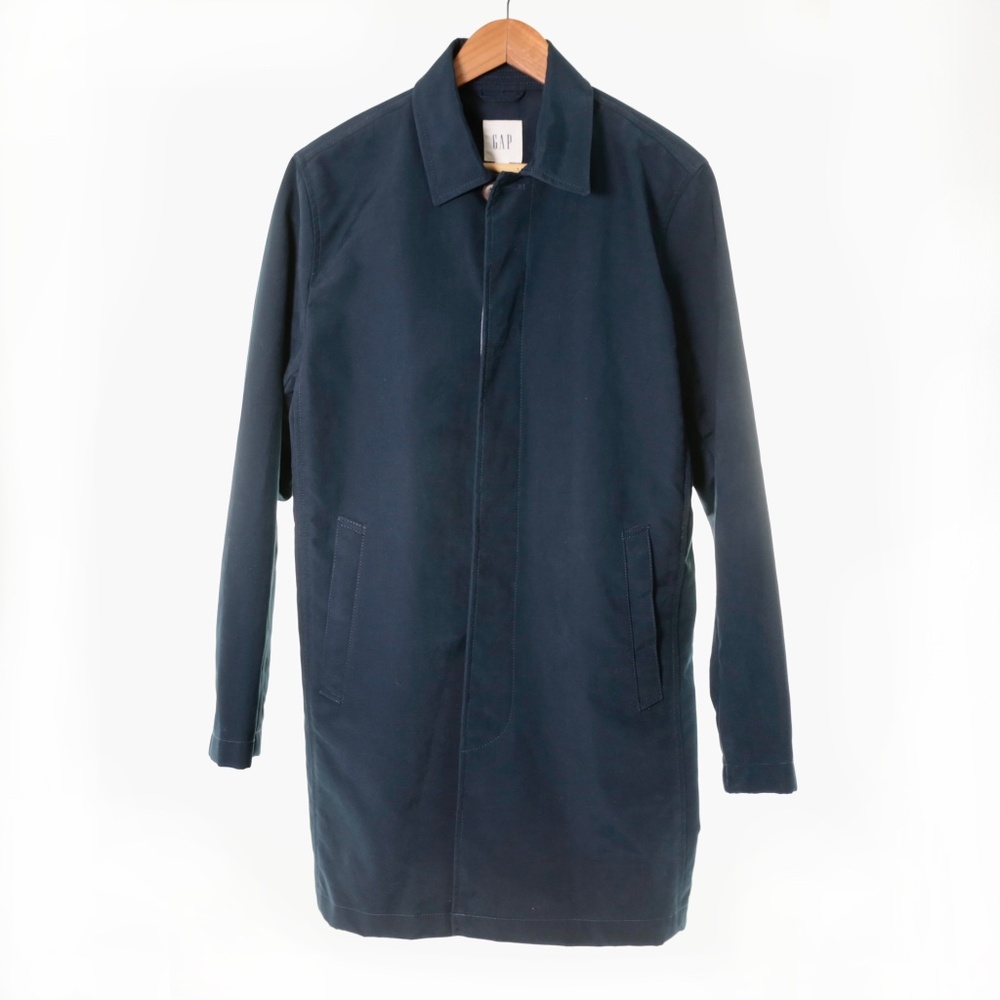GAP Men's Navy Single-Breasted Overcoat